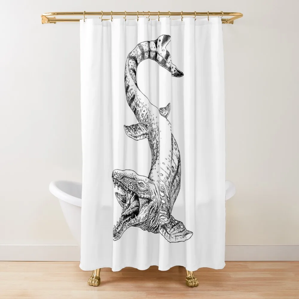 Mosasaurus - Sea monster- black Shower Curtain Bathroom And Shower Waterproof Fabric Bathroom Bathroom Accessory Curtain
Mosasaurus - Sea monster- black Shower Curtain Bathroom And Shower Waterproof Fabric Bathroom Bathroom Accessory Curtain