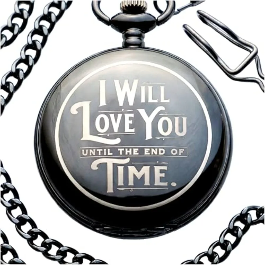 Red Dot Laser Engraving Engraved Pocketwatch for Husband or Boyfriend - I Will Love You Until the End of Time
Red Dot Laser Engraving Engraved Pocketwatch for Husband or Boyfriend - I Will Love You Until the End of Time