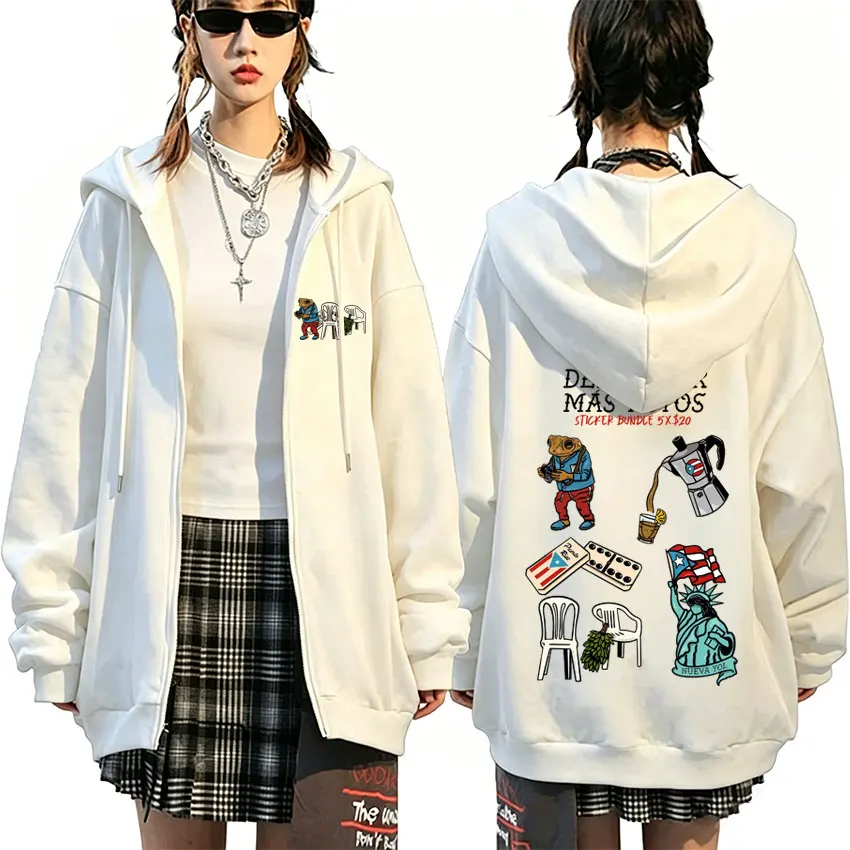 Hot Sale Rapper Bad Bunny Zipper Hoodie Debi Tirar Mas Fotos DTMF Zip Up Hoodies Men Women Hip Hop Vintage Oversized Streetwear
Hot Sale Rapper Bad Bunny Zipper Hoodie Debi Tirar Mas Fotos DTMF Zip Up Hoodies Men Women Hip Hop Vintage Oversized Streetwear