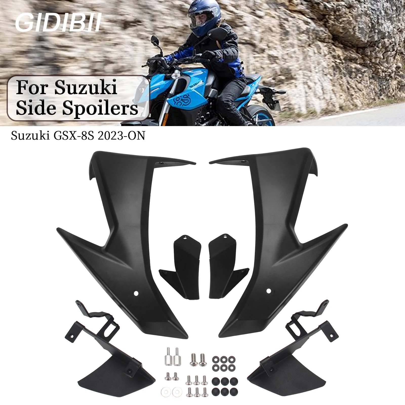 1 Set Aerodynamic Side Winglets Downforce Spoilers For Suzuki GSX-8S GSX8S 2023-ON Motorcycle Dynamic Wing Kit Accessories
1 Set Aerodynamic Side Winglets Downforce Spoilers For Suzuki GSX-8S GSX8S 2023-ON Motorcycle Dynamic Wing Kit Accessories