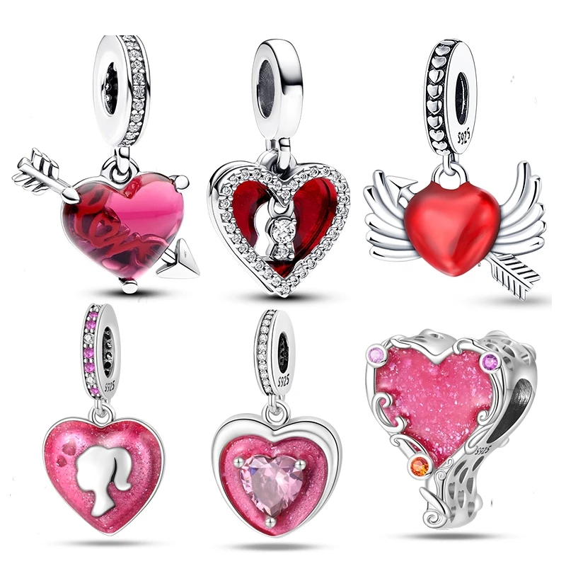 New in 925 Sterling Silver Red Color Series Heart-Shaped Charm Beaded Fit Original 3mm Woman Bracelet Lucky DIY Jewelry Gifts
New in 925 Sterling Silver Red Color Series Heart-Shaped Charm Beaded Fit Original 3mm Woman Bracelet Lucky DIY Jewelry Gifts