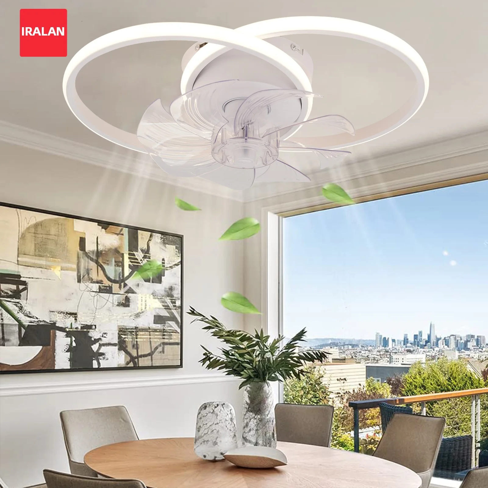 Smart Electric Fan Ceiling Light Fixture Energy Saving Ceiling Lamp Fan Reversible Motor Suitable for Summer/Winter 6 Level Fan
Smart Electric Fan Ceiling Light Fixture Energy Saving Ceiling Lamp Fan Reversible Motor Suitable for Summer/Winter 6 Level Fan