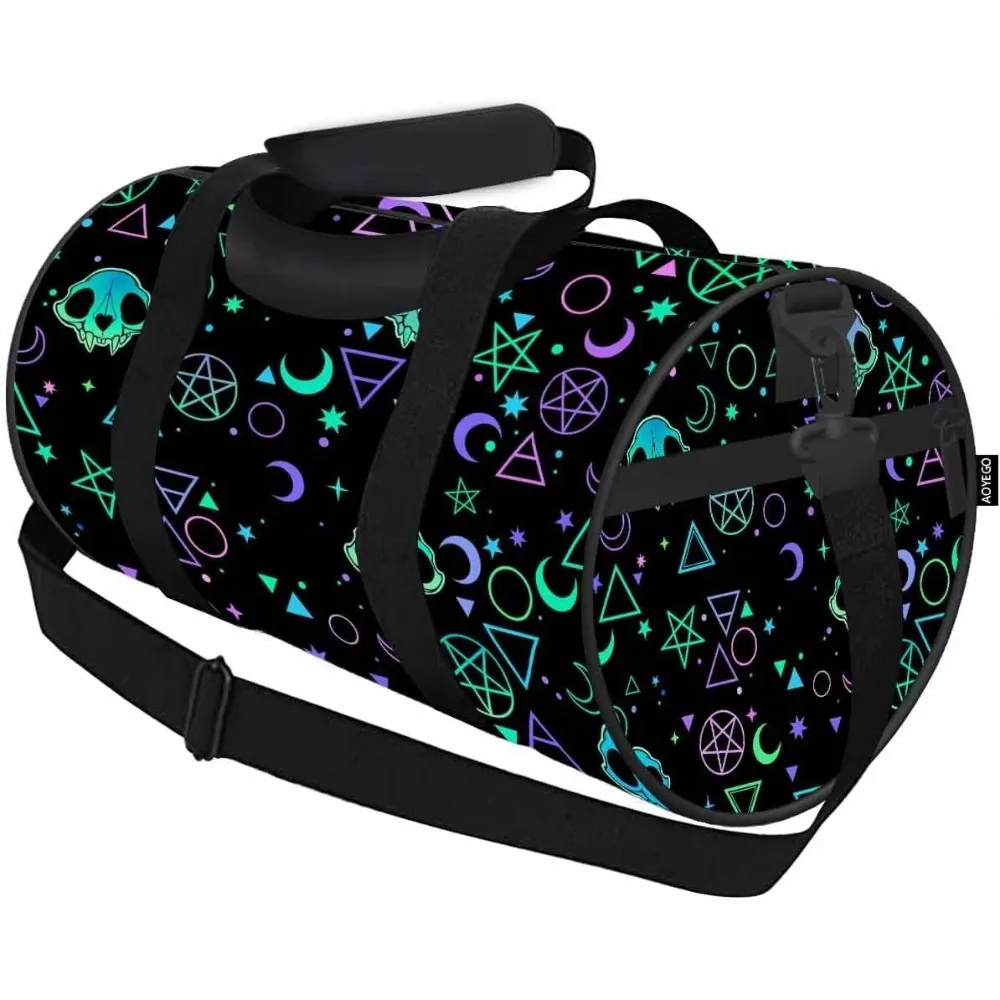 Skulls Travel Duffel Bag Depicting Magic Symbols Lightweight Sports Tote Gym Bag Shoulder Weekender Overnight Bag for Men Women
Skulls Travel Duffel Bag Depicting Magic Symbols Lightweight Sports Tote Gym Bag Shoulder Weekender Overnight Bag for Men Women