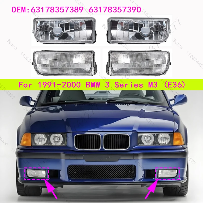 Для 1991-2000 BMW 318i 318is 318ti 320i 323i 325i 325is 328i M3 (E36) Противотуманные фары переднего бампера (без лампочек) 63178357389 63178357390
Для 1991-2000 BMW 318i 318is 318ti 320i 323i 325i 325is 328i M3 (E36) Противотуманные фары переднего бампера (без лампочек) 63178357389 63178357390