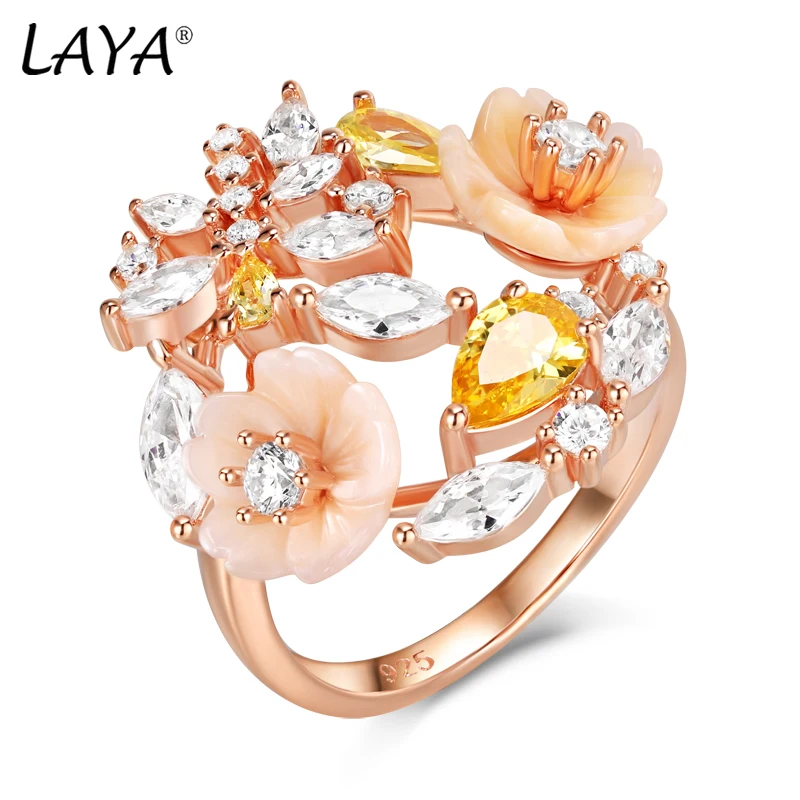 LAYA Ring For Women High Quality Yellow White Zircon Natural Shell Flower 925 Sterling Silver Original Modern Jewelry 2025 Trend
LAYA Ring For Women High Quality Yellow White Zircon Natural Shell Flower 925 Sterling Silver Original Modern Jewelry 2025 Trend