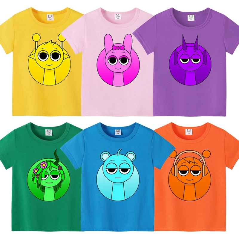 Sprunki Kids T-shirt Summer Boy Incredibox Game Short Sleeve Tops Children Anime Fashion Tee Girls Casual Clothes Child Clothing
Sprunki Kids T-shirt Summer Boy Incredibox Game Short Sleeve Tops Children Anime Fashion Tee Girls Casual Clothes Child Clothing