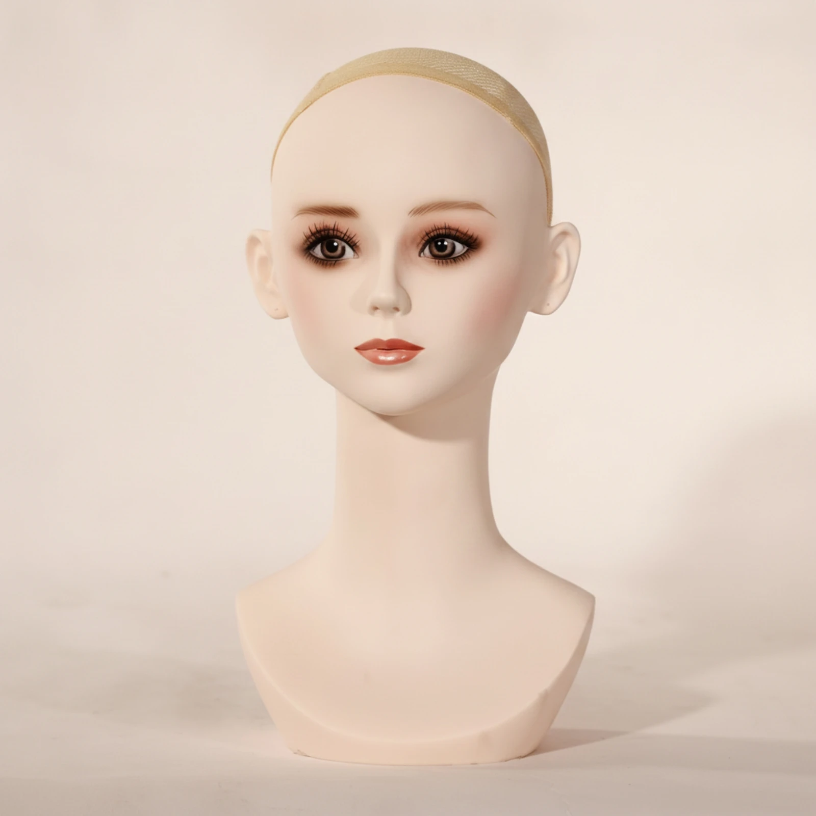 Mannequin Head Bust Mesh Cap Hairpiece Display Head Beige Human-Like Shape
Mannequin Head Bust Mesh Cap Hairpiece Display Head Beige Human-Like Shape