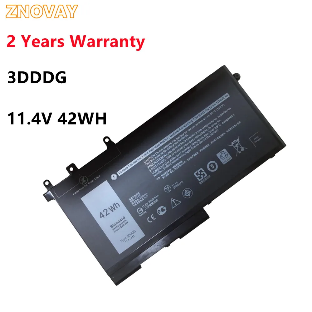 ZNOVAY 11.4V 42Wh Laptop Battery 3DDDG for Dell Latitude E5580 E5480 E5490 E5488 E5280 E5288 E5290 Precision M3520
ZNOVAY 11.4V 42Wh Laptop Battery 3DDDG for Dell Latitude E5580 E5480 E5490 E5488 E5280 E5288 E5290 Precision M3520