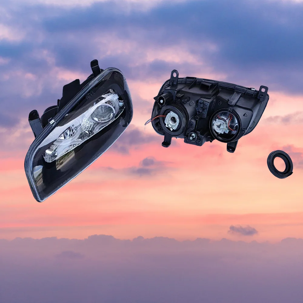 Suitable for Toyota RAV4 1998-2003 model with black background lens and a pair of front headlights
Suitable for Toyota RAV4 1998-2003 model with black background lens and a pair of front headlights