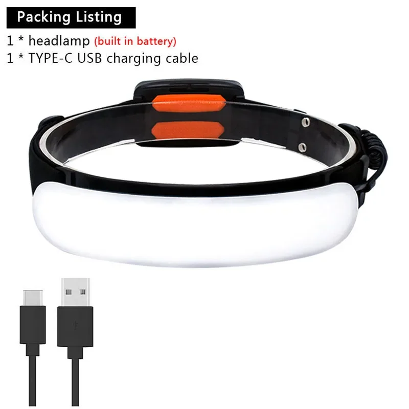 Ultra-wide-angle COB headlights, LED portable lights, built-in 5000mAh battery, flashlight, USB rechargeable headlamp
Ultra-wide-angle COB headlights, LED portable lights, built-in 5000mAh battery, flashlight, USB rechargeable headlamp