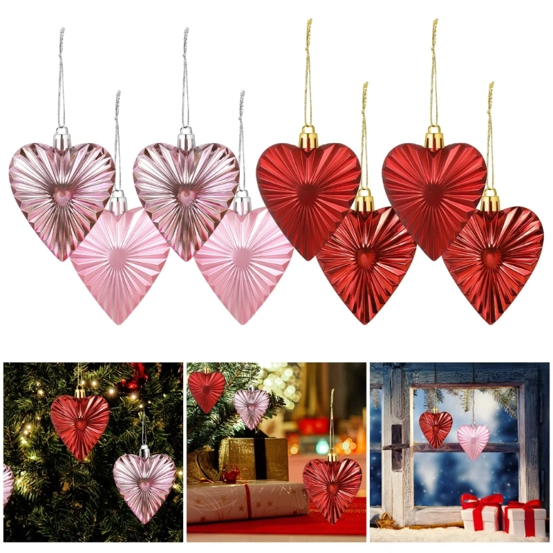 8Pcs Colorful Heart Shape Ornaments For Valentine's Day Home Tree Hanging Decorations Heart Shape Baubles 37JD
8Pcs Colorful Heart Shape Ornaments For Valentine's Day Home Tree Hanging Decorations Heart Shape Baubles 37JD