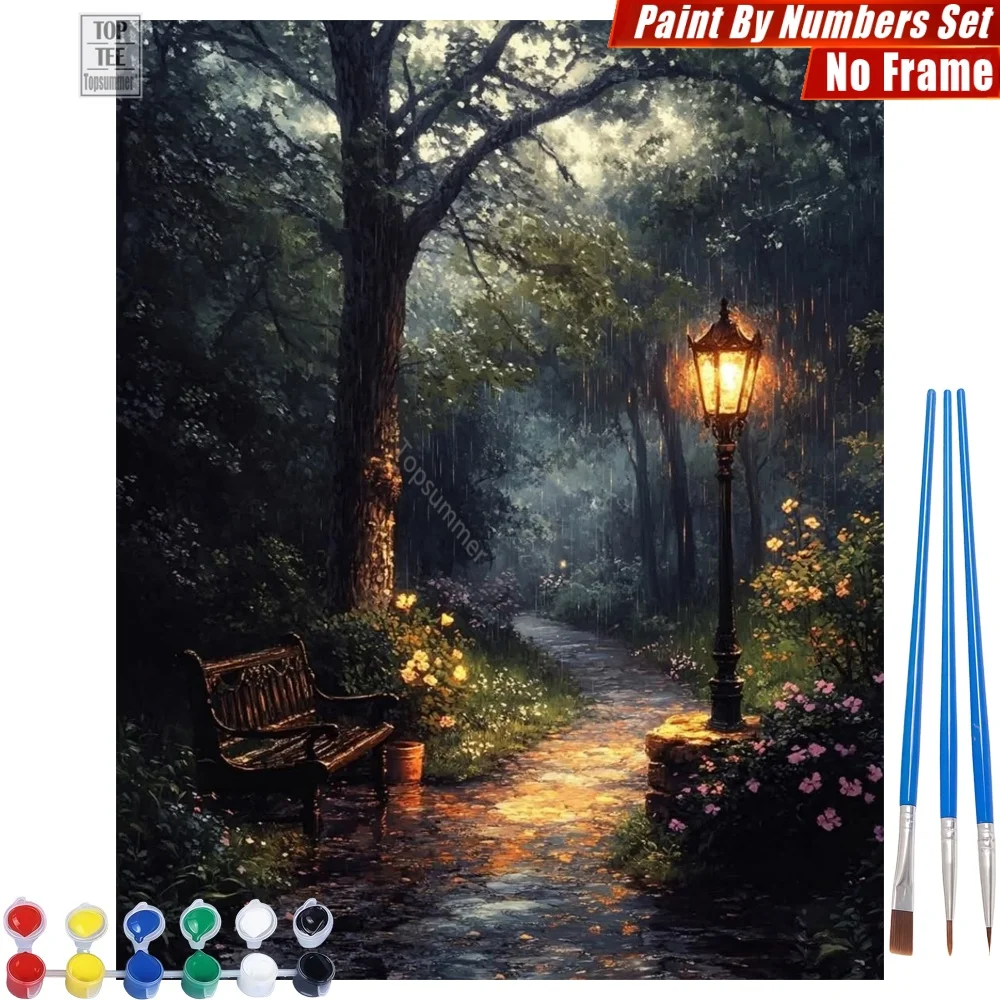 Rainy forest path Paint By Numbers Set - Lantern bench deep Home Activities Day Of The Dead Gift For Husband
Rainy forest path Paint By Numbers Set - Lantern bench deep Home Activities Day Of The Dead Gift For Husband