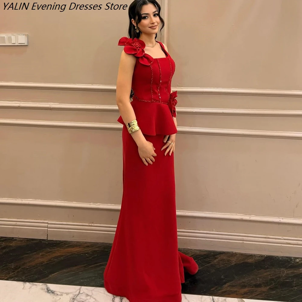 Women's Mermaid Evening Dresses Floor-length Square Collar Sleeveless Prom Dresses Fashion Flowers Beading Customized Gowns
Women's Mermaid Evening Dresses Floor-length Square Collar Sleeveless Prom Dresses Fashion Flowers Beading Customized Gowns
