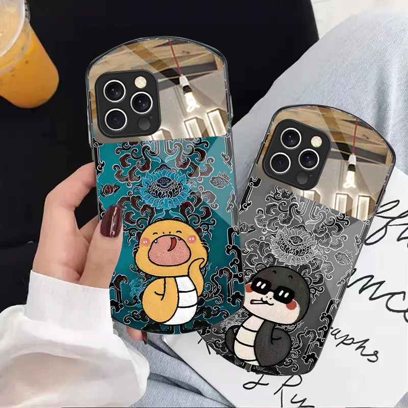 Small snake with eyes For iPhone 16 15 14 13 Plus 12 mini 11 Pro Max XR Xs X 7 8 22 16ProMax Half mirror elliptical phone case
Small snake with eyes For iPhone 16 15 14 13 Plus 12 mini 11 Pro Max XR Xs X 7 8 22 16ProMax Half mirror elliptical phone case