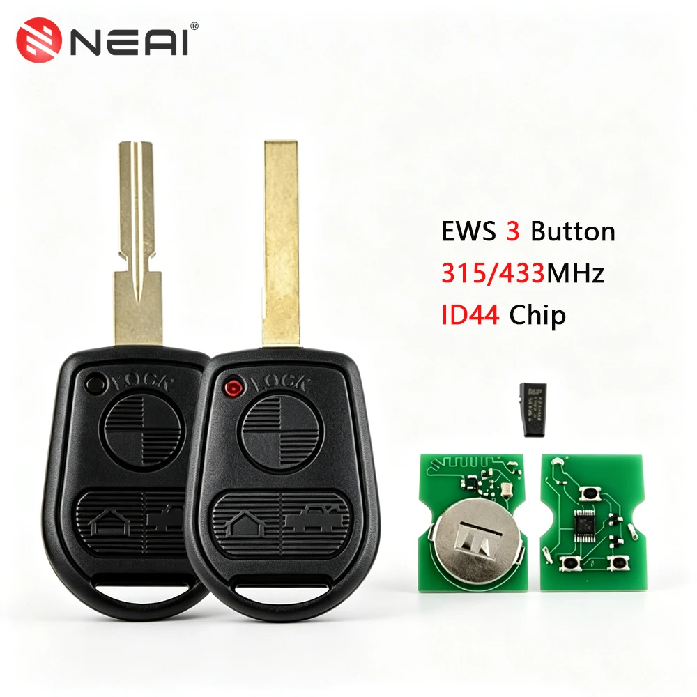 3 Button Remote Car Key For BMW EWS Z3 E31 E32 E34 E36 E38 E39 E46 Z3i Z4 315MHz 433Mhz ID44 Chip Uncut HU92 HU58 Blade No Logo
3 Button Remote Car Key For BMW EWS Z3 E31 E32 E34 E36 E38 E39 E46 Z3i Z4 315MHz 433Mhz ID44 Chip Uncut HU92 HU58 Blade No Logo