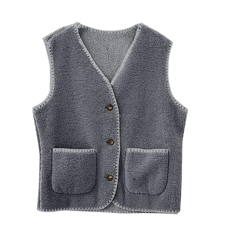 Women's Wool Lightweight V-Neck Front Button Sleeveless Casual Warm Wool Vest
Women's Wool Lightweight V-Neck Front Button Sleeveless Casual Warm Wool Vest