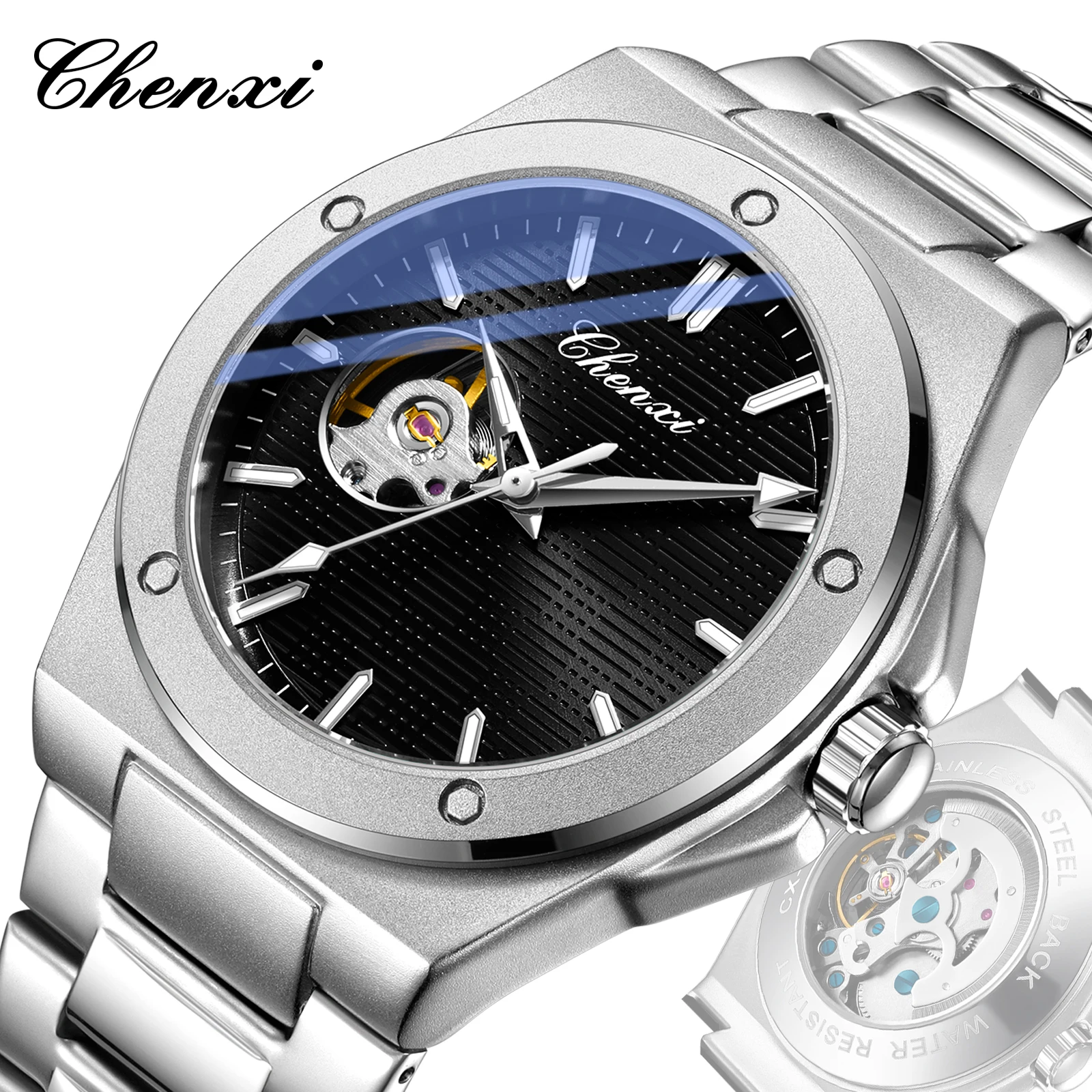 CHENXI 8861 Fashion Men's Automatic Mechanical Watch Luminous Stainless Steel Strap Business Elegant Men Wristwatch reloj hombre
CHENXI 8861 Fashion Men's Automatic Mechanical Watch Luminous Stainless Steel Strap Business Elegant Men Wristwatch reloj hombre