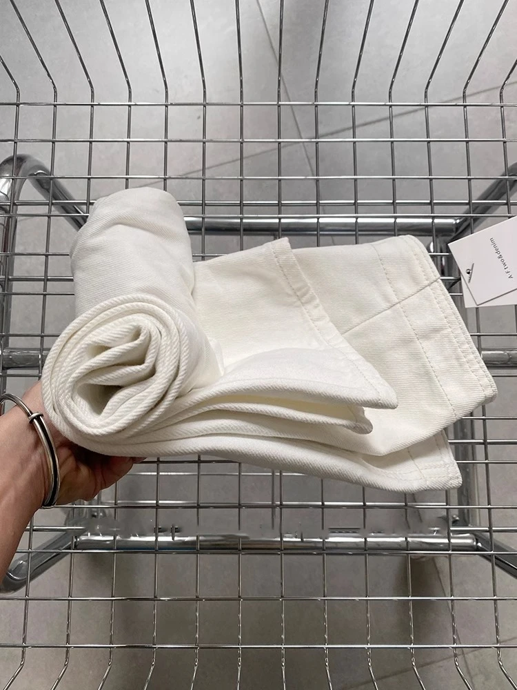 Plus Size Slimming High Waist White Denim Jeans for plus Size Women Spring Summer Thin Dad Sle Cuffed Trousers Pear ape Body
Plus Size Slimming High Waist White Denim Jeans for plus Size Women Spring Summer Thin Dad Sle Cuffed Trousers Pear ape Body