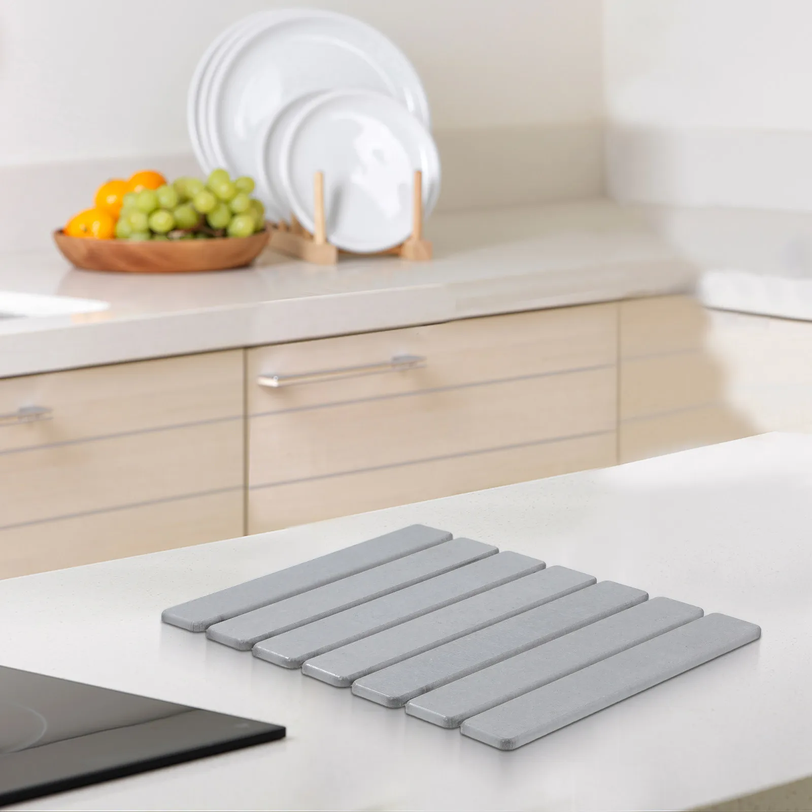 Коврик для сушки посуды на кухню - быстросохнущий, из диатомита, складной, экономит место, для сушки тарелок и мисок
Коврик для сушки посуды на кухню - быстросохнущий, из диатомита, складной, экономит место, для сушки тарелок и мисок