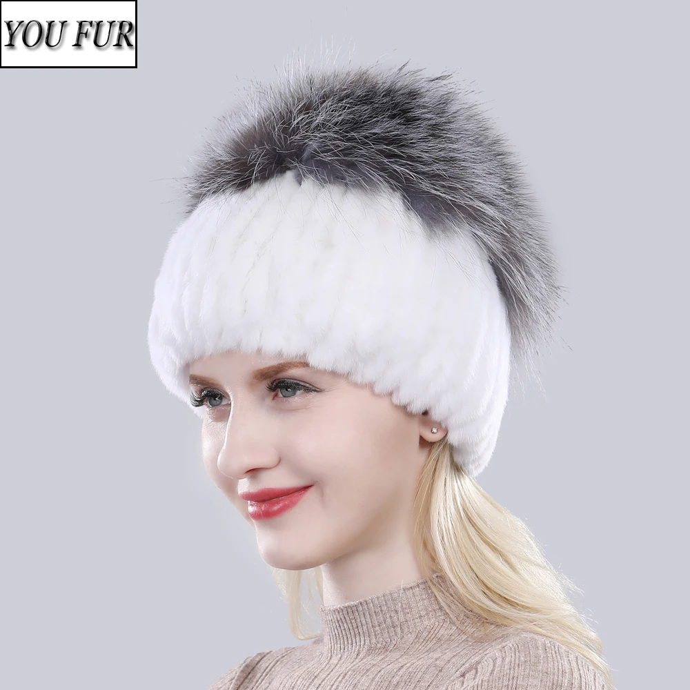 Winter Fur Hat Russian Women Luxury Good Elastic Real Fox Fur Hats Knitted Natural Rex Rabbit Fur Cap Top Silver Fox Fur Caps
Winter Fur Hat Russian Women Luxury Good Elastic Real Fox Fur Hats Knitted Natural Rex Rabbit Fur Cap Top Silver Fox Fur Caps