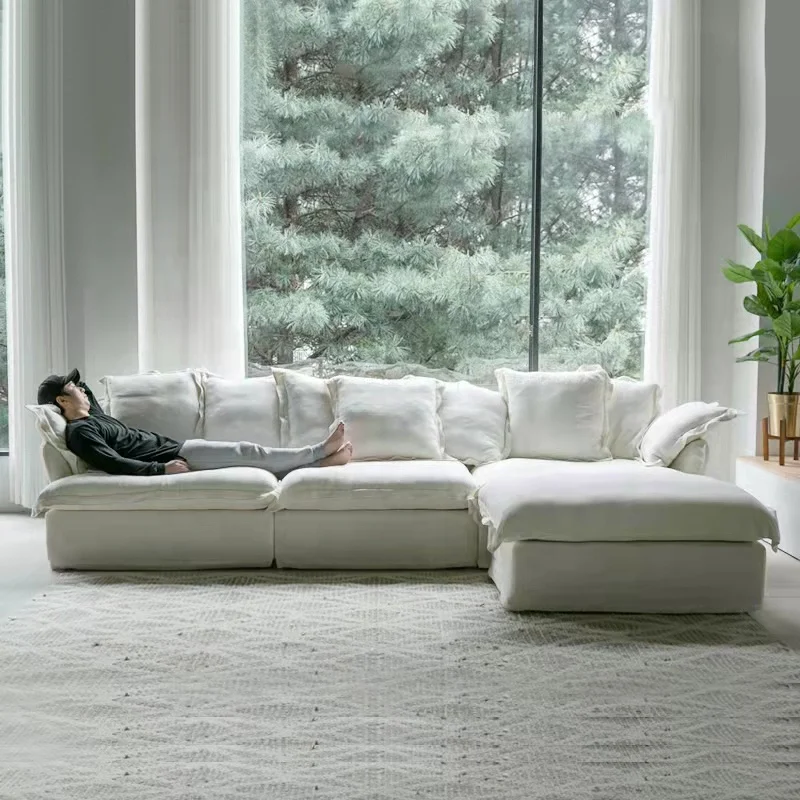 Living Room White Short Pillow Edge Fabric Sofas Set Duck Feather Sectional Sofa Couch
Living Room White Short Pillow Edge Fabric Sofas Set Duck Feather Sectional Sofa Couch
