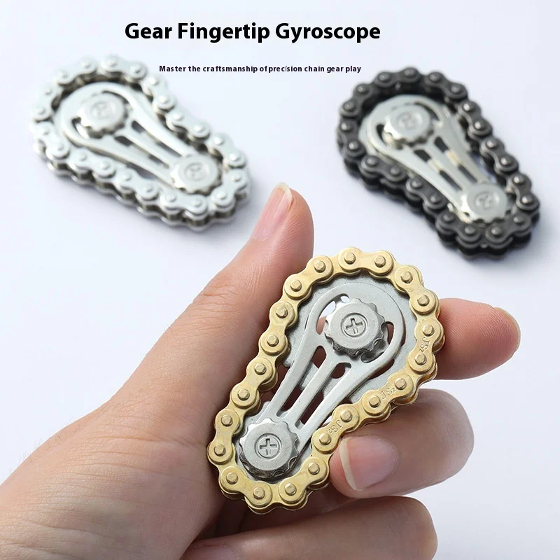 Metal Gear Chain Top Spin Toy Stress Relief Fidget Toy Bicycle Chain Gear Top Fun Educational Science Toys for Kids
Metal Gear Chain Top Spin Toy Stress Relief Fidget Toy Bicycle Chain Gear Top Fun Educational Science Toys for Kids