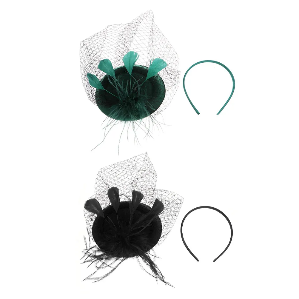 2Pcs Mini Top Hat Lace Veil Bridal Headband Set Elegant Tea Party Wedding Fascinator Hair Accessories Evening Event
2Pcs Mini Top Hat Lace Veil Bridal Headband Set Elegant Tea Party Wedding Fascinator Hair Accessories Evening Event