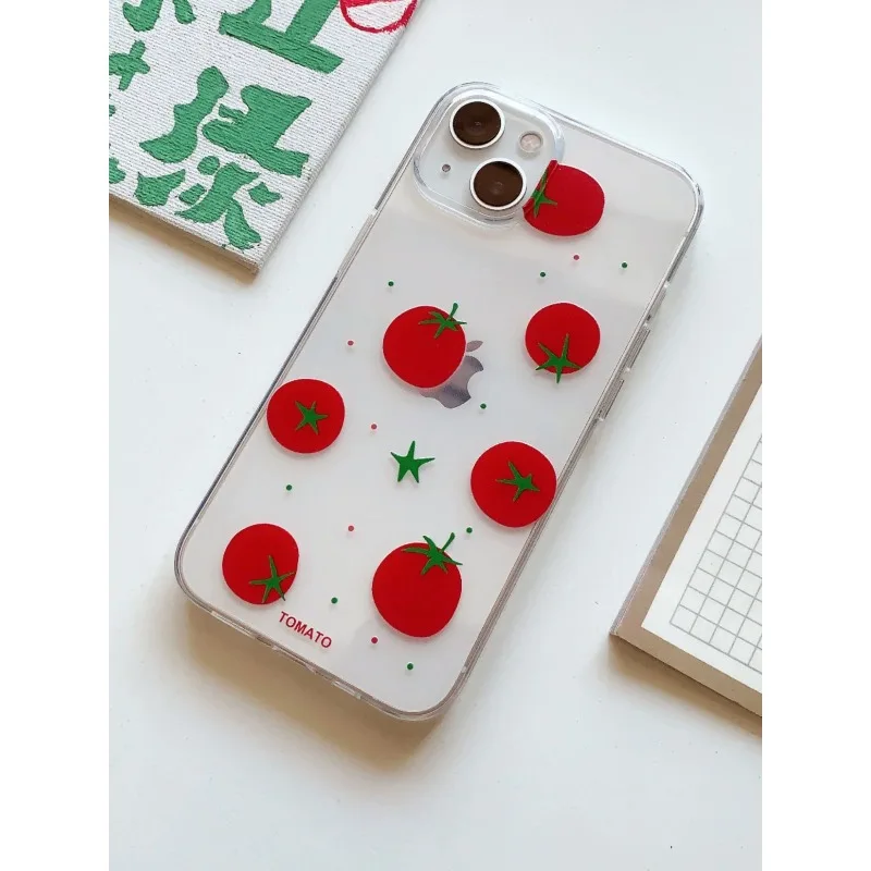 Cute Red Tomato Pattern Phone Case For iPhone 16 15 14 13 12 11 Pro Max Mini X XS XR SE 7 Plus Y2K Soft Transparent Cover Fundas 
Cute Red Tomato Pattern Phone Case For iPhone 16 15 14 13 12 11 Pro Max Mini X XS XR SE 7 Plus Y2K Soft Transparent Cover Fundas