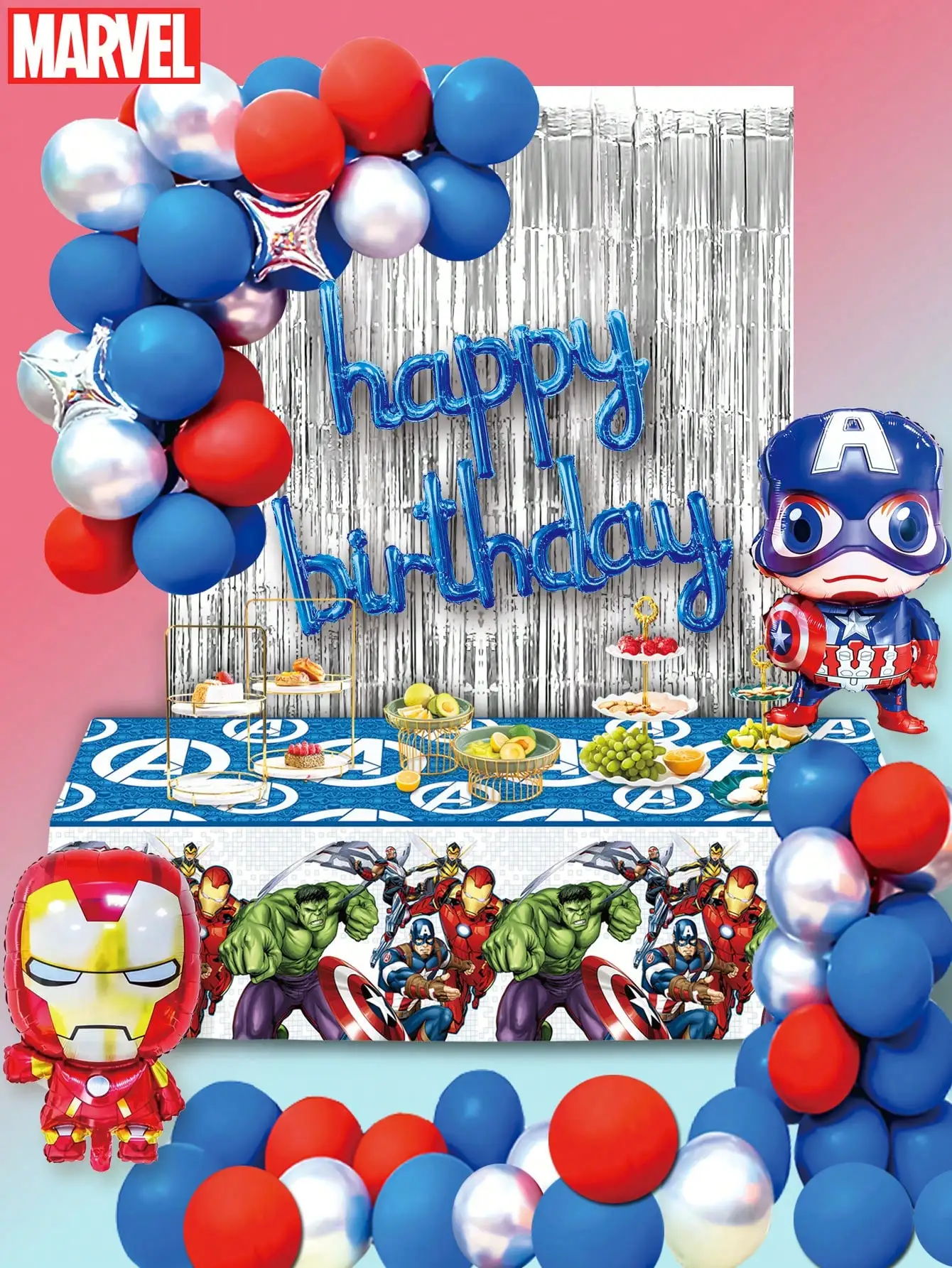 49PCS Marvel Officially Licensed Captain America Iron Man Balloon Set Balloon Arch Kit Set Birthday Party Decoration
49PCS Marvel Officially Licensed Captain America Iron Man Balloon Set Balloon Arch Kit Set Birthday Party Decoration