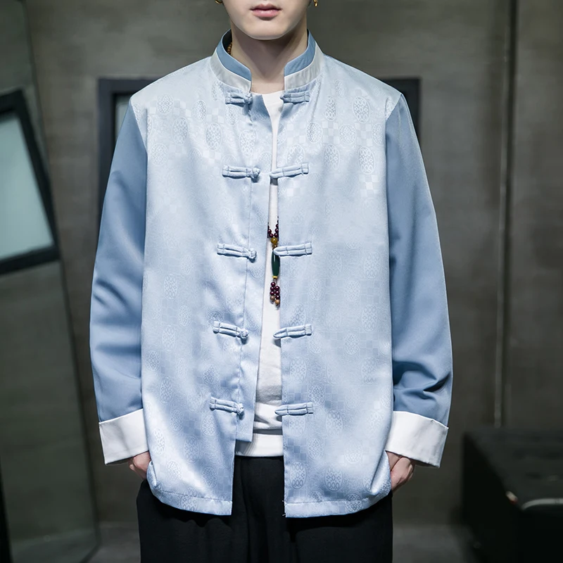 Spring Autumn Ice Silk Tang Suit Jaet for Men Youth Large Size Button Stand Collar Zen Priest Outwear Trendy Chinese Sle
Spring Autumn Ice Silk Tang Suit Jaet for Men Youth Large Size Button Stand Collar Zen Priest Outwear Trendy Chinese Sle