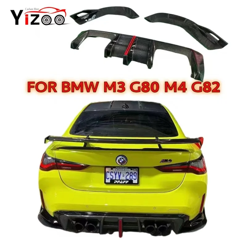 Dry Carbon Fiber Rear Bumper Diffuser Lip Spoiler With Led Light Body Kits Accessories for BMW G80 G82 G83 M3 M4 2021+ FRP
Dry Carbon Fiber Rear Bumper Diffuser Lip Spoiler With Led Light Body Kits Accessories for BMW G80 G82 G83 M3 M4 2021+ FRP
