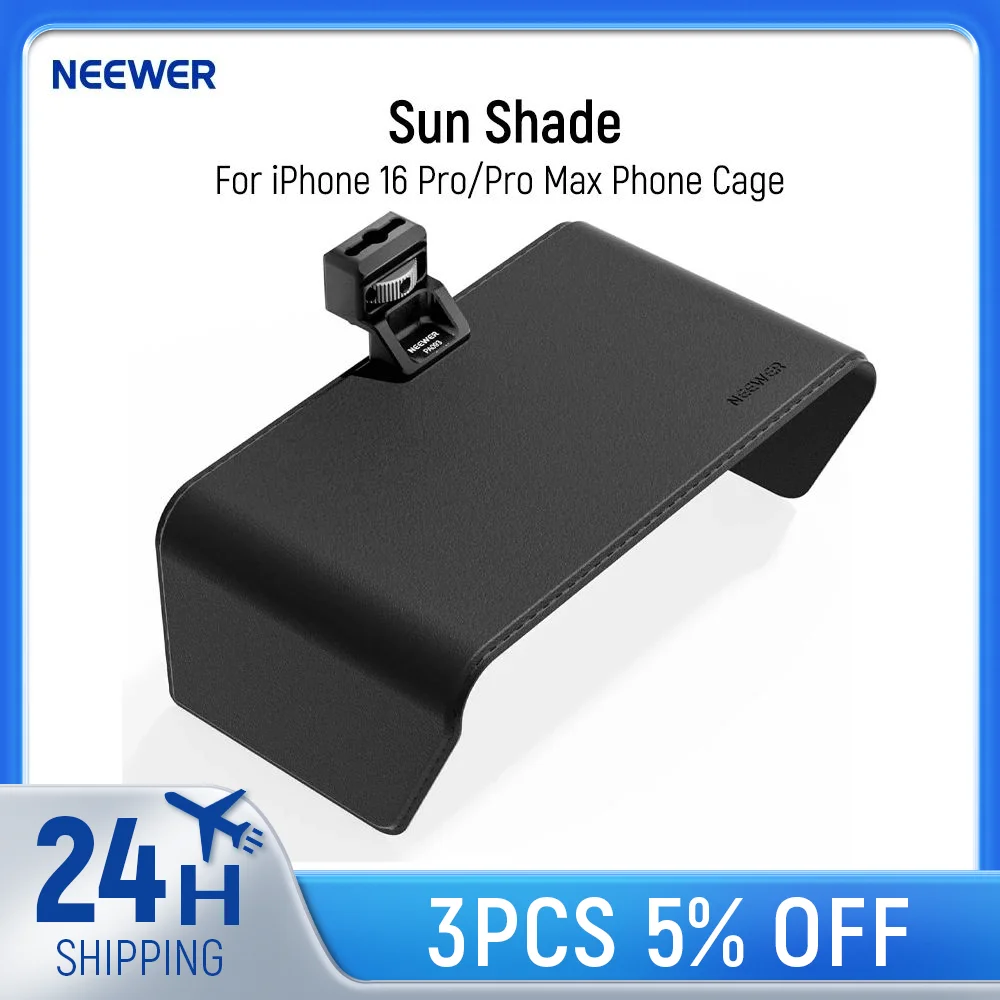 Солнцезащитный козырек NEEWER, совместимый с iPhone 16 Pro/Pro Max, только клетка для телефона, быстросъемный магнитный солнцезащитный козырек с антибликовым отражением
Солнцезащитный козырек NEEWER, совместимый с iPhone 16 Pro/Pro Max, только клетка для телефона, быстросъемный магнитный солнцезащитный козырек с антибликовым отражением