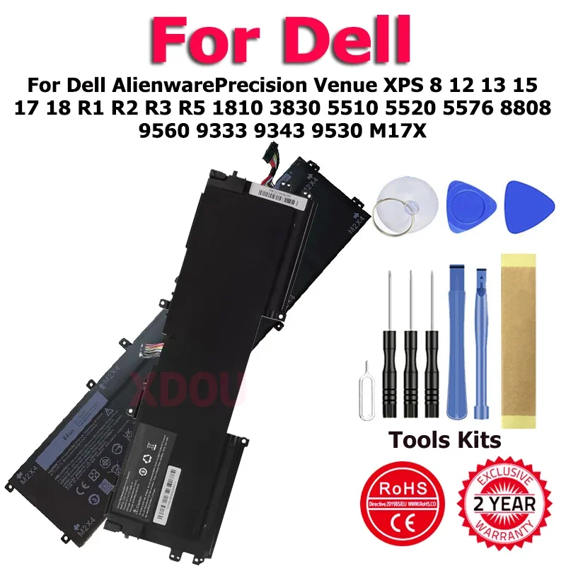 Аккумулятор для Dell Alienware Precision Venue XPS 8 12 13 15 17 18 R1 R2 R3 R5 1810 3830 5510 5520 8808 9560 9333 9343 M17X
Аккумулятор для Dell Alienware Precision Venue XPS 8 12 13 15 17 18 R1 R2 R3 R5 1810 3830 5510 5520 8808 9560 9333 9343 M17X