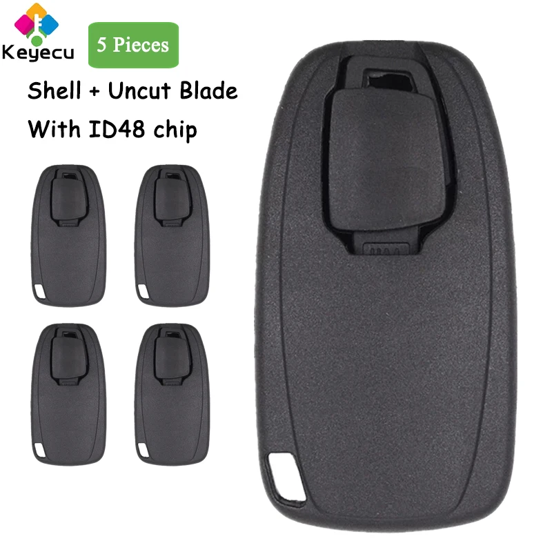 KEYECU 5 Pieces Smart Remote Key Shell Case + Emergency Plastic Key Blade Fob ID48 Chip for udi A3 A4 A5 A6 A8 S3 S4 S6 S8 Q7
KEYECU 5 Pieces Smart Remote Key Shell Case + Emergency Plastic Key Blade Fob ID48 Chip for udi A3 A4 A5 A6 A8 S3 S4 S6 S8 Q7