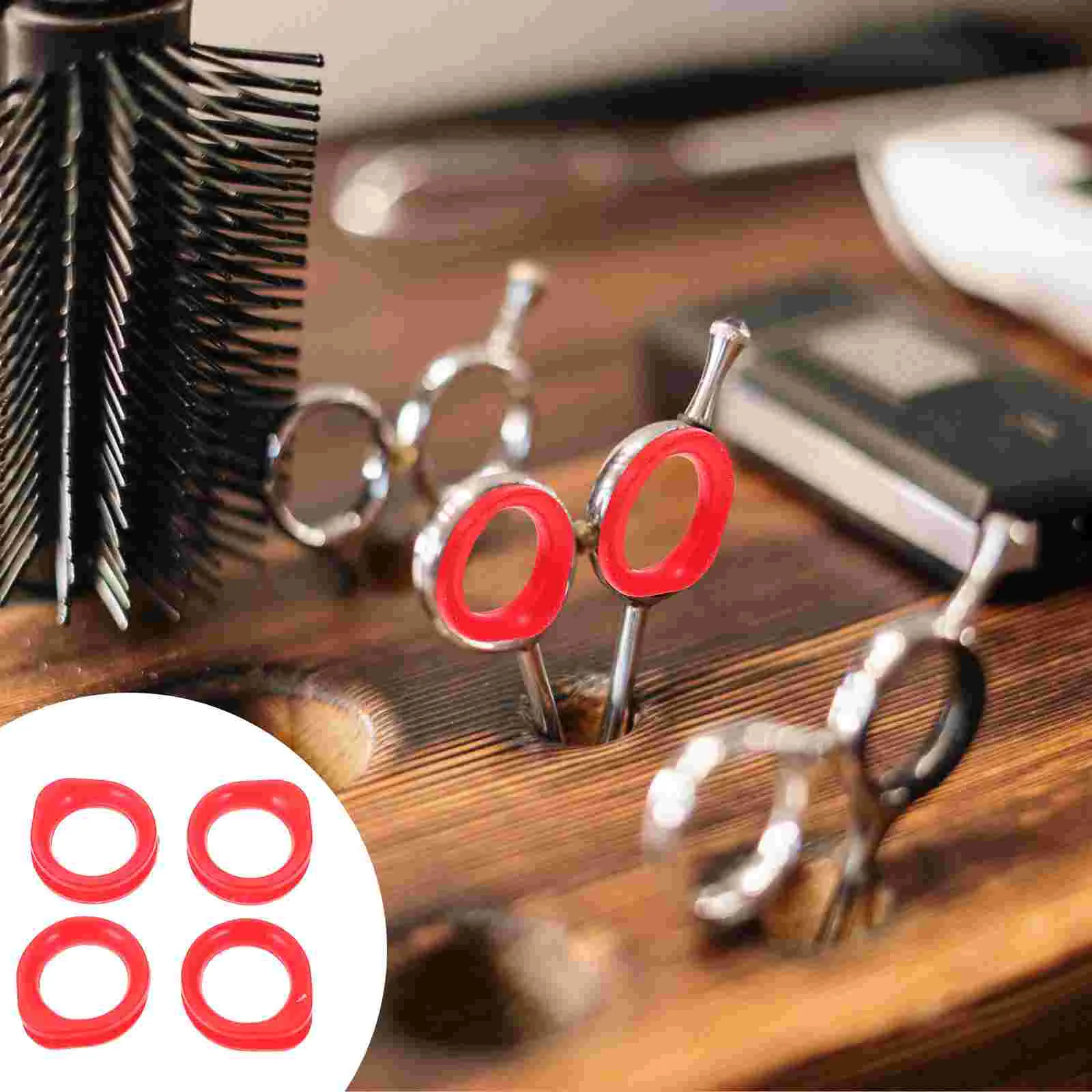 4 Pcs Scissors Silicone Finger Rings Red Non Skid Comfortable Pet Hairdressing Accessories Flexible Easy Install
4 Pcs Scissors Silicone Finger Rings Red Non Skid Comfortable Pet Hairdressing Accessories Flexible Easy Install
