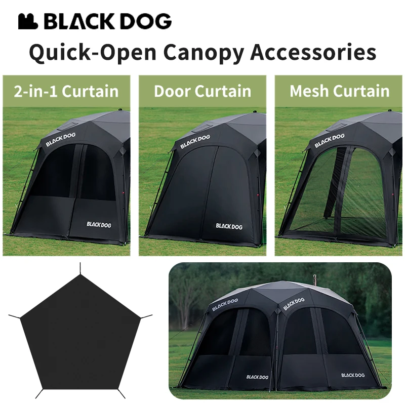 Naturehike BLACKDOG Quick-Open Canopy Dome Tent Accessories Buckle/Zipper 2-in-1 Mesh Door Curtain Ground Cloth Travel Equipment
Naturehike BLACKDOG Quick-Open Canopy Dome Tent Accessories Buckle/Zipper 2-in-1 Mesh Door Curtain Ground Cloth Travel Equipment