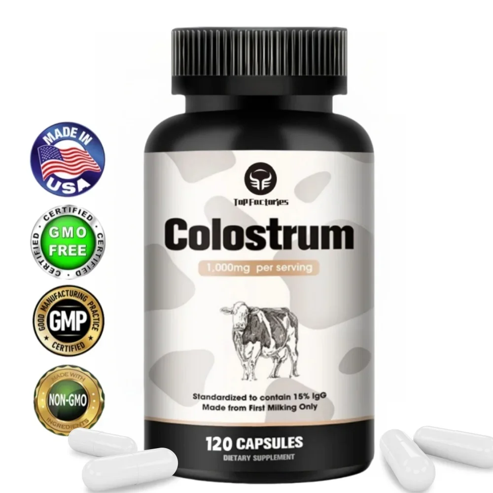 Top Factories Bovine Colostrum Capsules 1000mg Per Serving Immune Booster Digestive Supplement Natural Colostrum
Top Factories Bovine Colostrum Capsules 1000mg Per Serving Immune Booster Digestive Supplement Natural Colostrum