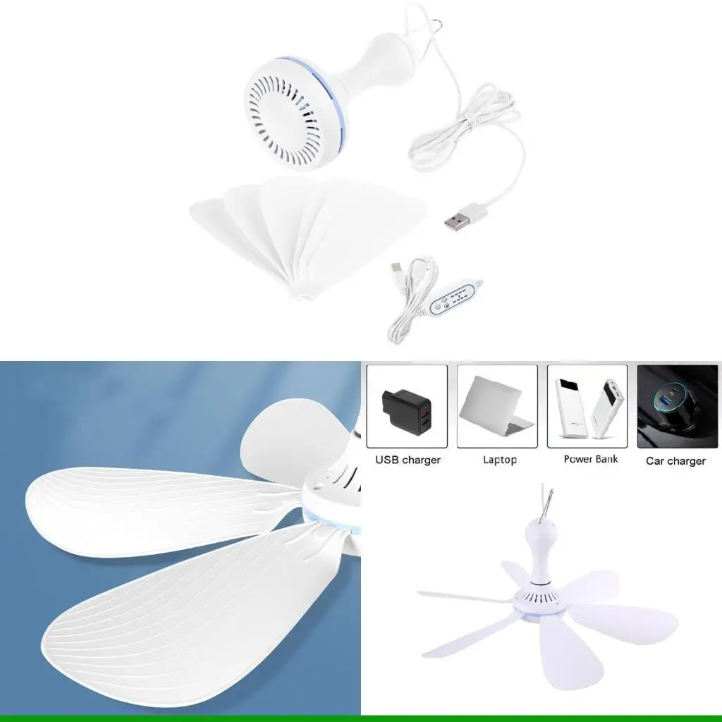 U55C Silent 6 Leaves USB Powered Canopy Ceiling Fan 2/4/8 Hours Timer 4 Speed USB Fan with 3.7m Cable for Camping Outdoor Bed
U55C Silent 6 Leaves USB Powered Canopy Ceiling Fan 2/4/8 Hours Timer 4 Speed USB Fan with 3.7m Cable for Camping Outdoor Bed