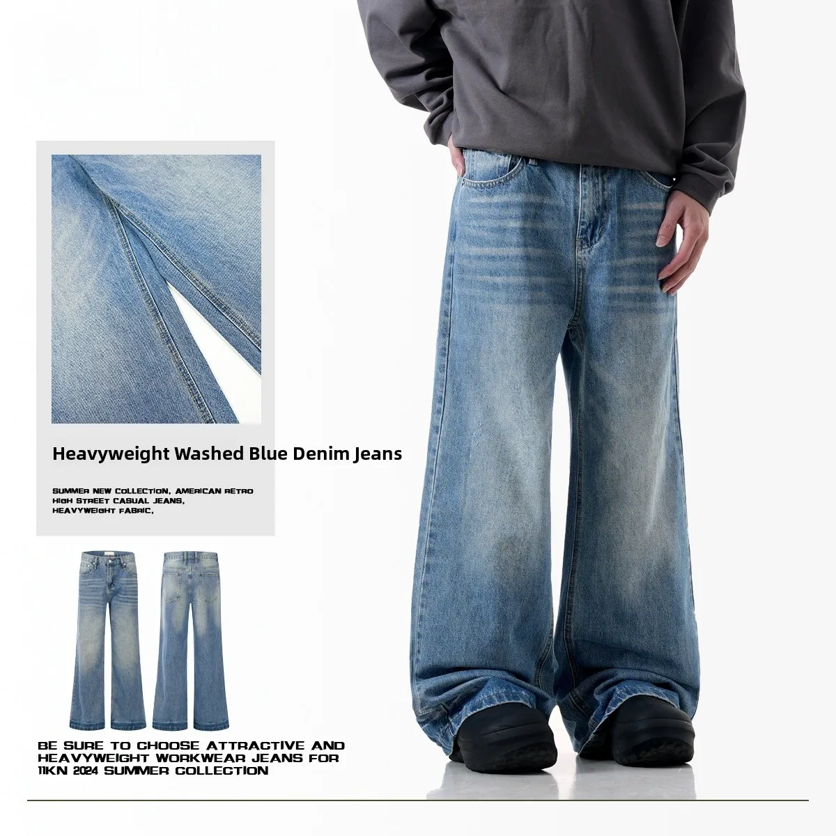 Cleanfit Loose Fit Soft Waed Bell Bot Jeans Retro American Sle Casual Loose Jeans for Men And Women Slimming Effect
Cleanfit Loose Fit Soft Waed Bell Bot Jeans Retro American Sle Casual Loose Jeans for Men And Women Slimming Effect