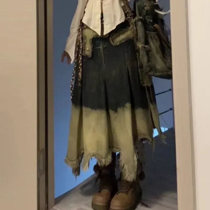 2024 Summer Women's Vintage Harajuku Denim Skirt High Waist Y2K High Street Style Casual Patchwork Tassels Sexy Skirt
2024 Summer Women's Vintage Harajuku Denim Skirt High Waist Y2K High Street Style Casual Patchwork Tassels Sexy Skirt