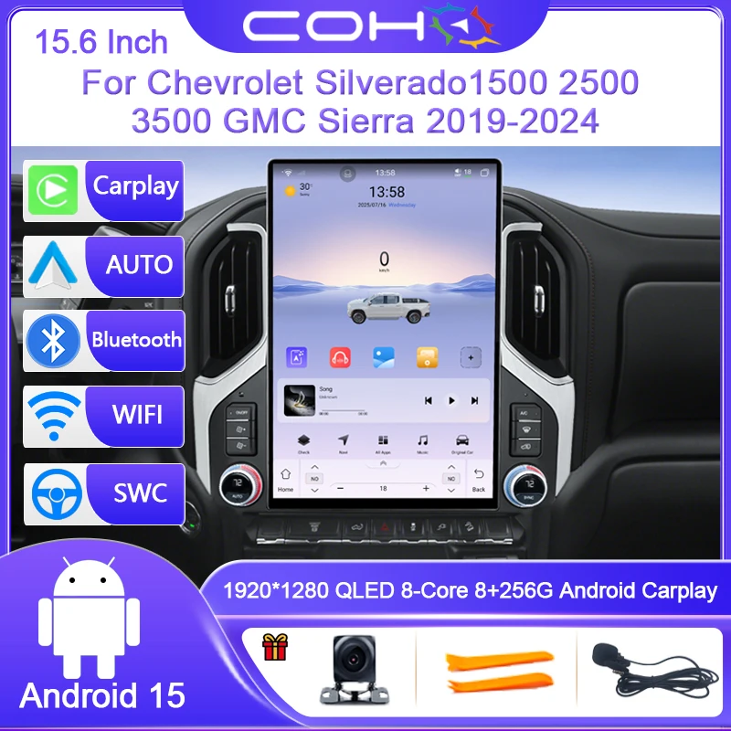 15.6 Inch For Chevrolet Silverado1500 2500 3500 GMC Sierra 2019-2024 Dual System Android 15 Car Multimedia Player Car Radio GPS
15.6 Inch For Chevrolet Silverado1500 2500 3500 GMC Sierra 2019-2024 Dual System Android 15 Car Multimedia Player Car Radio GPS