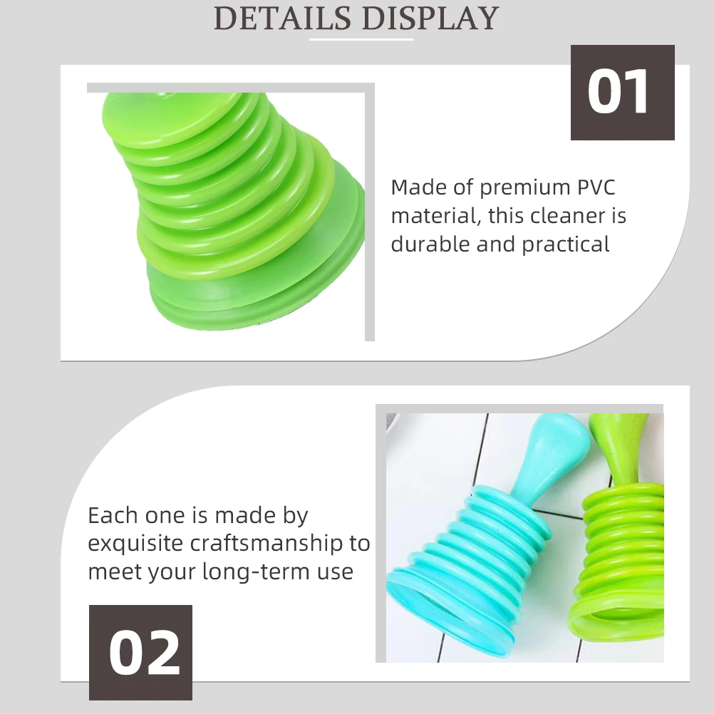 3pcs Drain Cleaner Plunger PVC Clogging Solver Bathroom Tools Sink Toilet Suction Cup Practical Durability Home Office Hotel
3pcs Drain Cleaner Plunger PVC Clogging Solver Bathroom Tools Sink Toilet Suction Cup Practical Durability Home Office Hotel