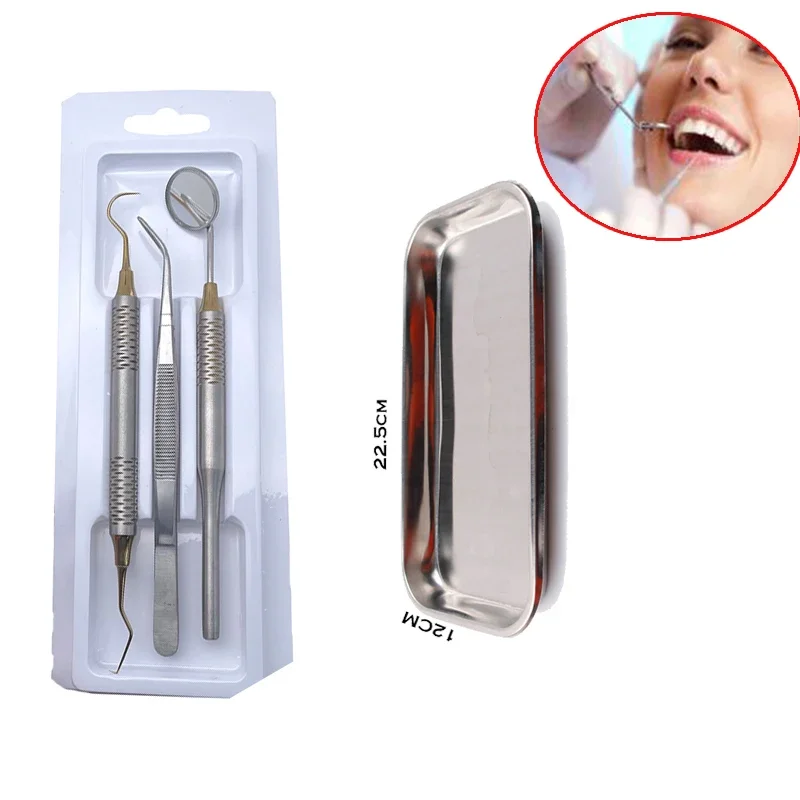 1Set Dental Mouth Mirror Tweezers Curve Probe Stainless Steel Square Tray Teeth Cleaning Whitening Dentistry Instrument
1Set Dental Mouth Mirror Tweezers Curve Probe Stainless Steel Square Tray Teeth Cleaning Whitening Dentistry Instrument