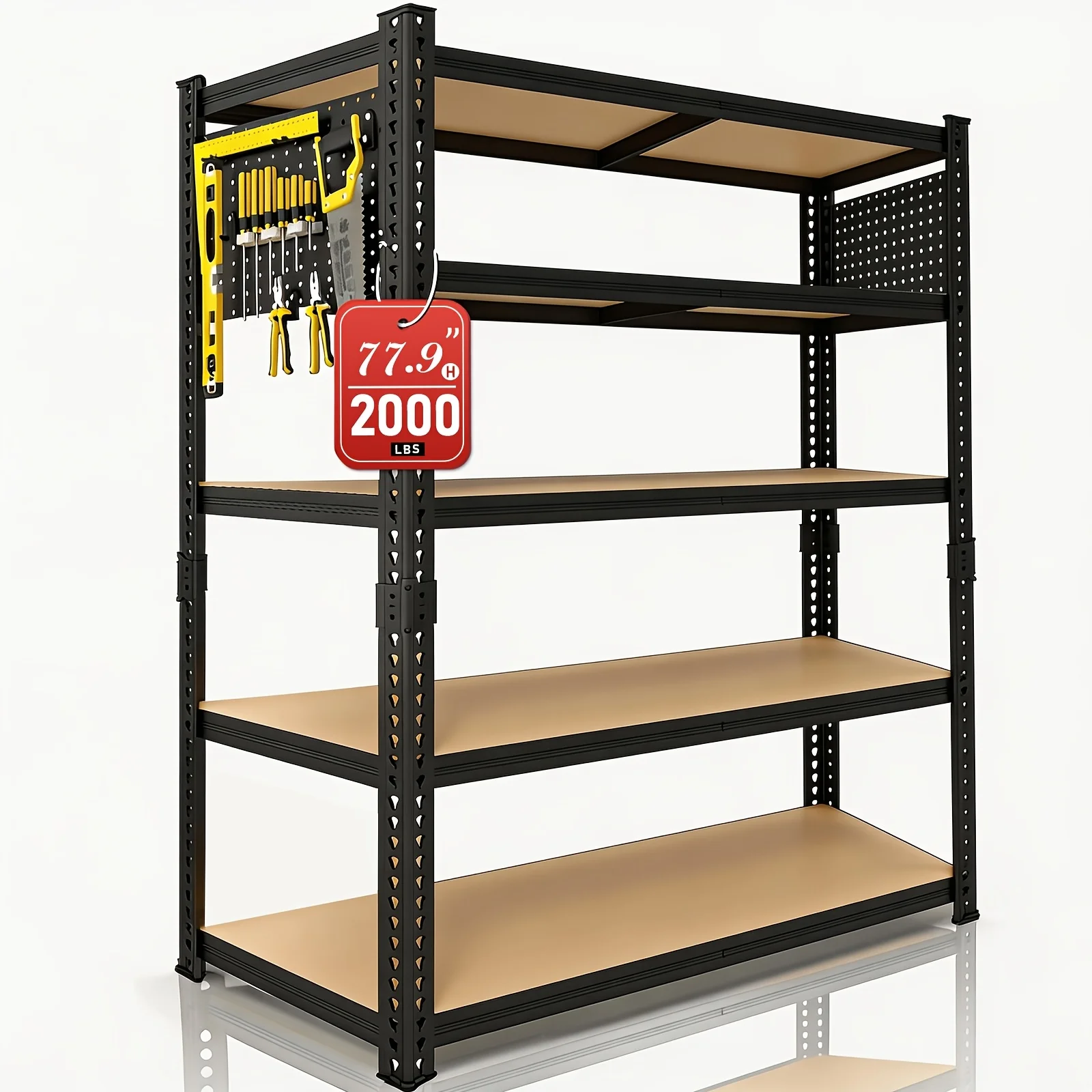5-Tier Heavy Duty Storage Shelves, Garage Storage Shelving Unit, Adjustable Industrial Utility Shelf, Metal Rack For Basment Pantry Closet, Garage Basement, Warehouse, Durable Frame, Home Organizers, Utility Shelves, Storage Racks
5-Tier Heavy Duty Storage Shelves, Garage Storage Shelving Unit, Adjustable Industrial Utility Shelf, Metal Rack For Basment Pantry Closet, Garage Basement, Warehouse, Durable Frame, Home Organizers, Utility Shelves, Storage Racks