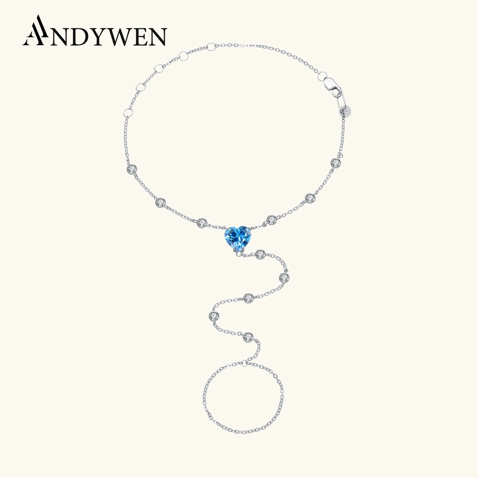 ANDYWEN 925 Sterling Silver Two-in-One Ring & Bracelet Set with Blue Heart Zircon 2026 Luxury Women Jewelry for Party Date Night
ANDYWEN 925 Sterling Silver Two-in-One Ring & Bracelet Set with Blue Heart Zircon 2026 Luxury Women Jewelry for Party Date Night