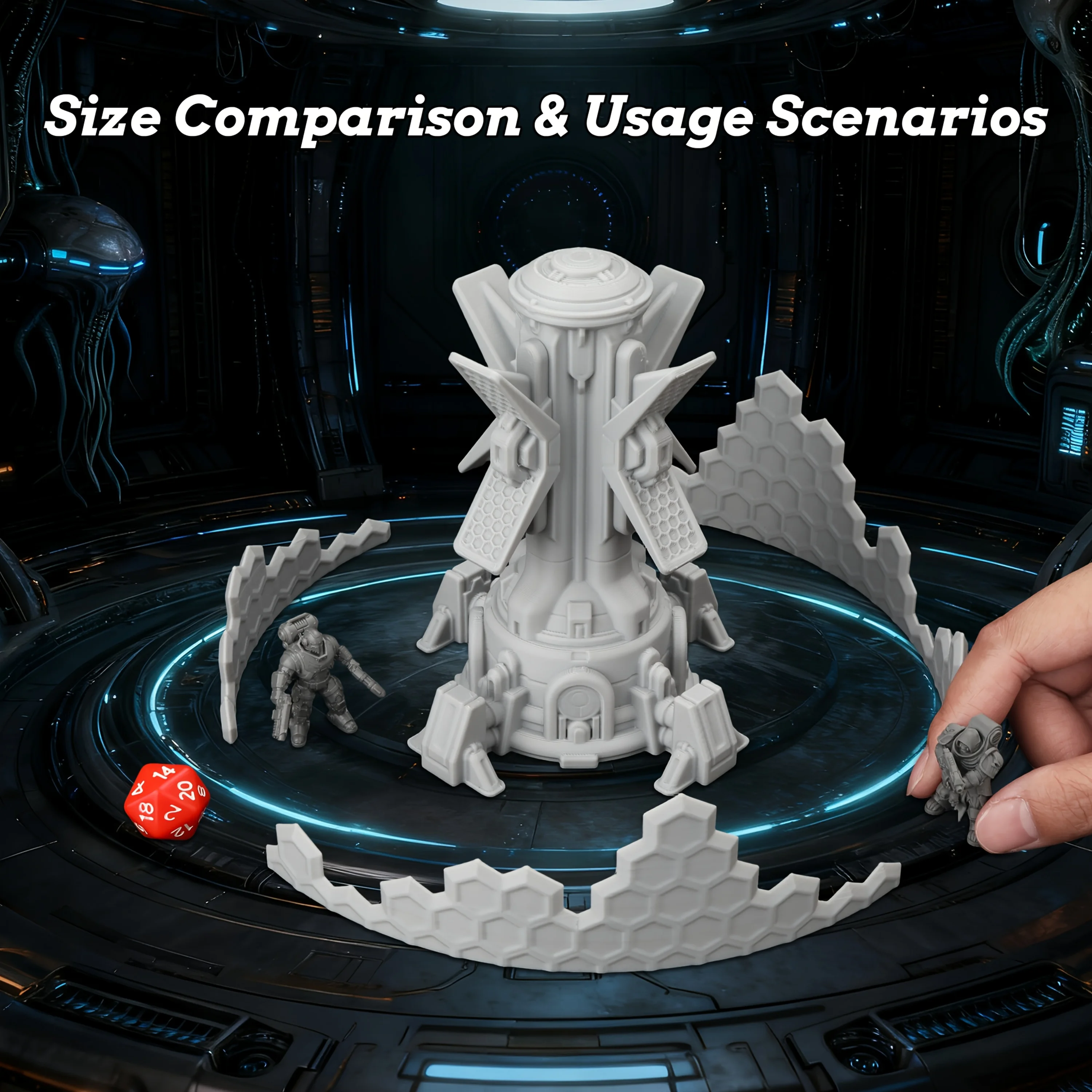 Sci-Fi Shield Tower Miniature | Modular Terrain for Tabletop Games | Immersive Diorama Display Piece, Gift for TTRPG Players
Sci-Fi Shield Tower Miniature | Modular Terrain for Tabletop Games | Immersive Diorama Display Piece, Gift for TTRPG Players