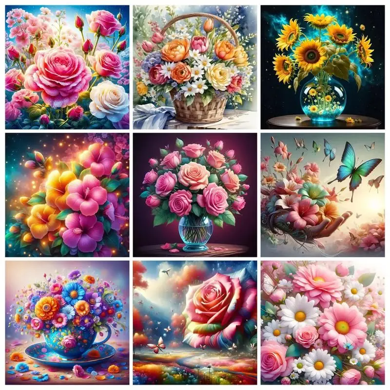 GATYZTORY Diamond Painting Colorful Flowers Rhinestone Picture Diamond Embroidery New Arrival Mosaic Sale Home Decor
GATYZTORY Diamond Painting Colorful Flowers Rhinestone Picture Diamond Embroidery New Arrival Mosaic Sale Home Decor
