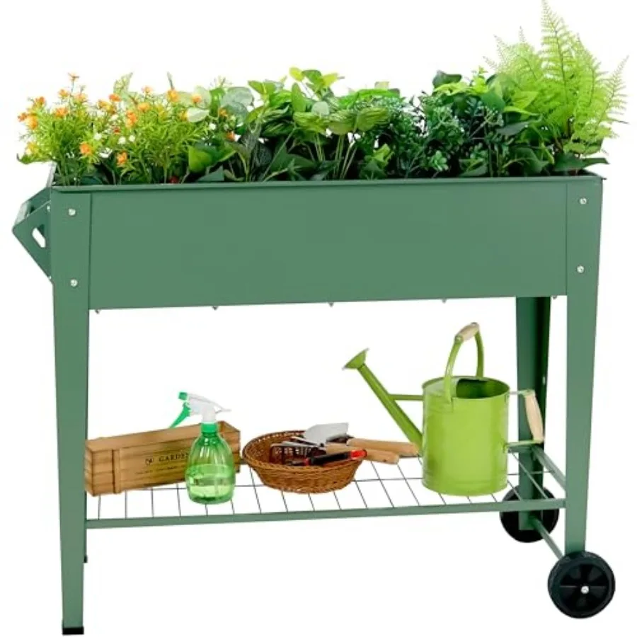 Raised Garden Bed with Legs and Wheels Removable for Outdoor, 31.6 * 14.6'' Metal Planter Raised Box for Growing Vegetables Her
Raised Garden Bed with Legs and Wheels Removable for Outdoor, 31.6 * 14.6'' Metal Planter Raised Box for Growing Vegetables Her