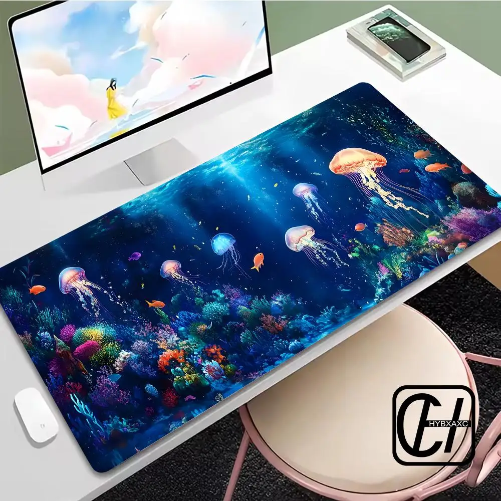 Ocean Jellyfish Gaming Mouse Pad Colorful Underwater Fish Coral XAXC Computer Office Keyboard Desk Pad Thick Anti slip
Ocean Jellyfish Gaming Mouse Pad Colorful Underwater Fish Coral XAXC Computer Office Keyboard Desk Pad Thick Anti slip