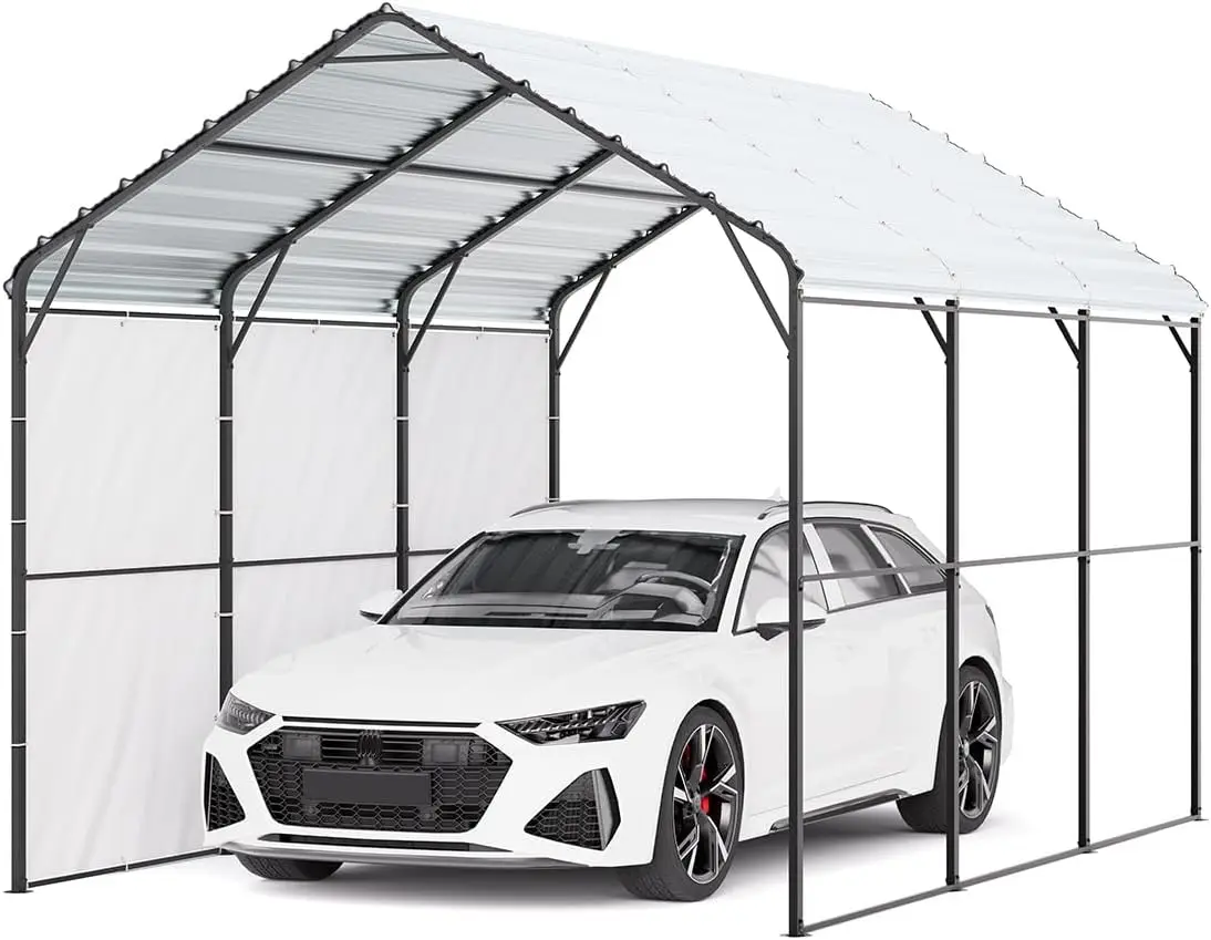 Heavy Duty Metal Carport, 10' x 15' Outdoor Carport with Galvanized Steel Frame & Roof, Car Tent Garage Shade with Removable Sid
Heavy Duty Metal Carport, 10' x 15' Outdoor Carport with Galvanized Steel Frame & Roof, Car Tent Garage Shade with Removable Sid